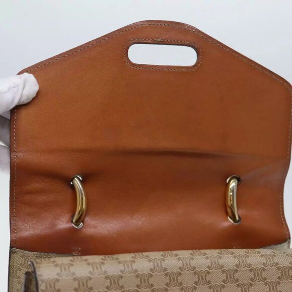 CELINE Macadam Canvas Hand Bag Beige Auth - Picture 7 of 16